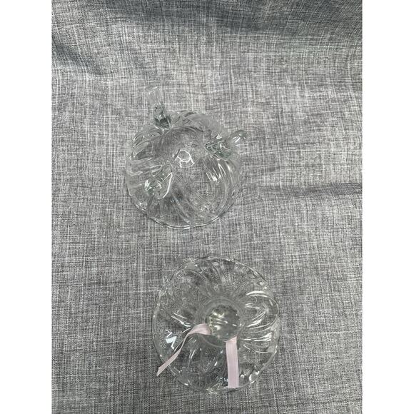 2pk Vintage 3 Legged Crystal Glass 4 Inch Lidded Candy Dish Home Decor Any Room - Picture 5 of 8